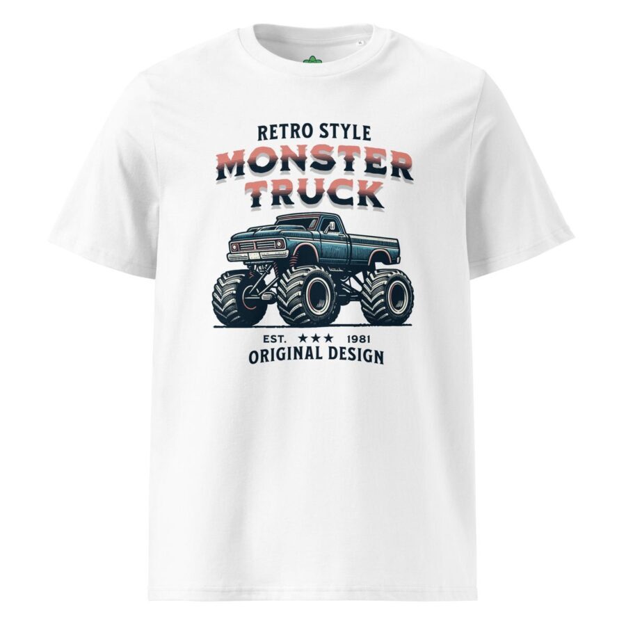 Monster Truck fehér póló Bigfoot autóval